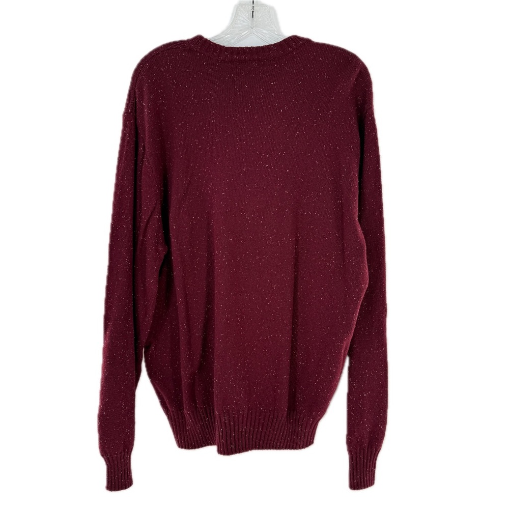 Dockers Textured Checkerboard Pattern Burgundy Sweater, Men's Size Large, NWT - Picture 12 of 16
